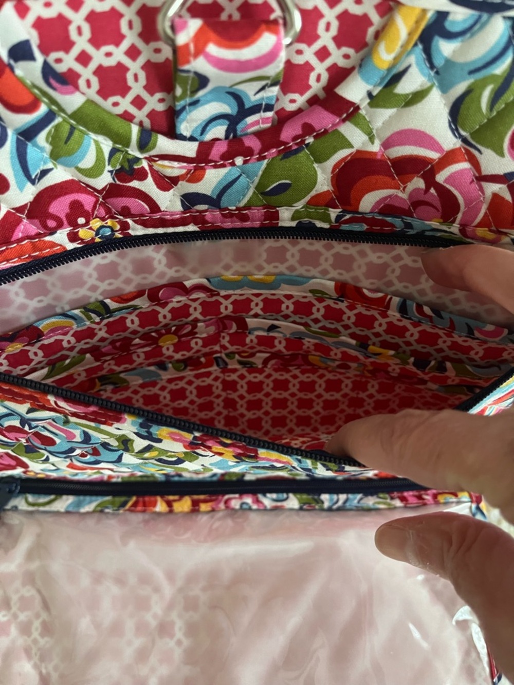 Vera Bradley Hanging Travel Accessory Toiletries Makeup Organizer Bag - Picture 4 of 10